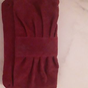 Red Nine West Suede Clutch Bag